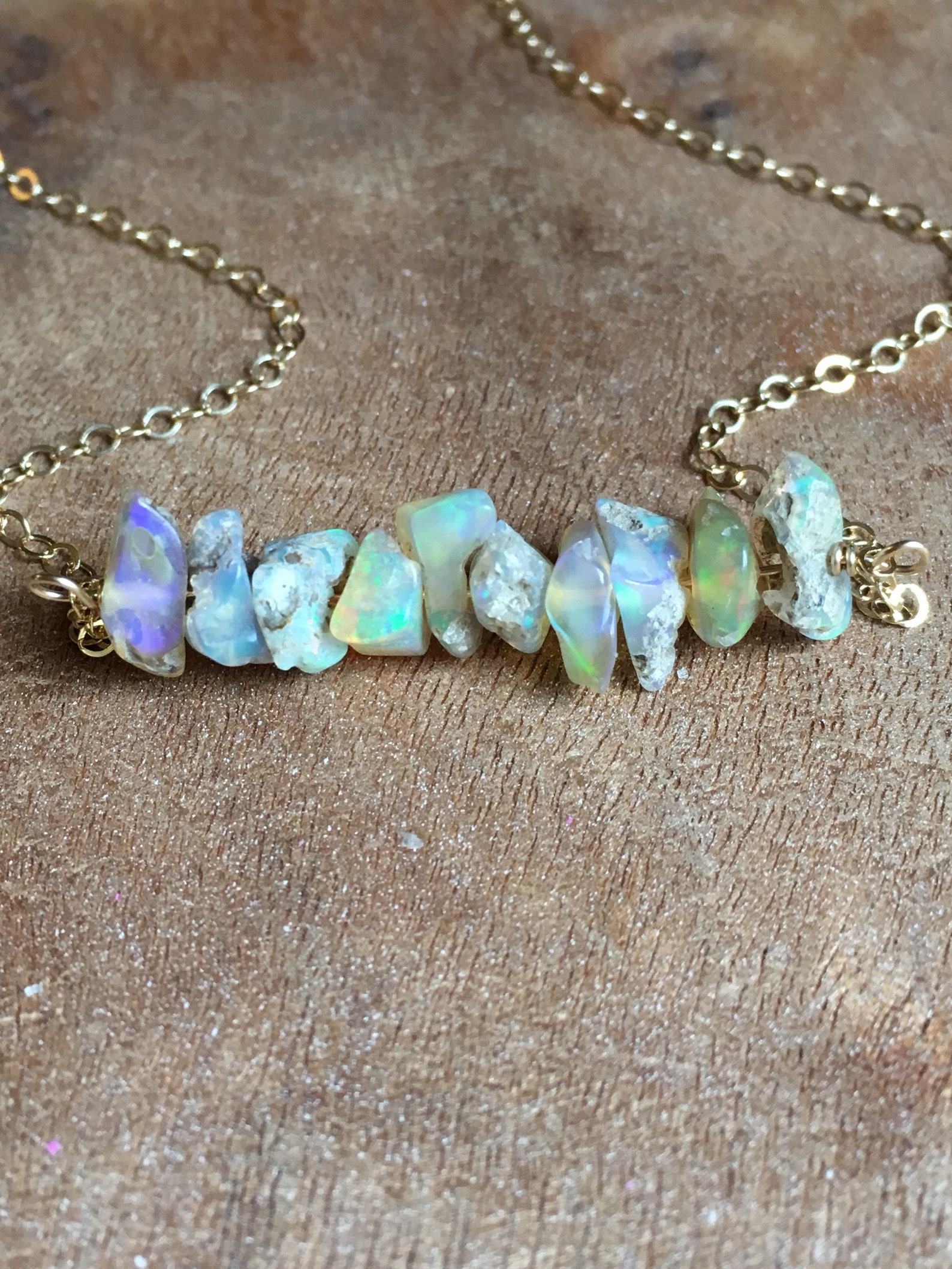 Raw Opal Necklace Opal Necklace Opal Jewelry Opal Raw - Etsy