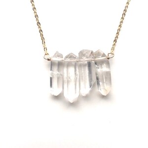 Raw Clear Quartz Necklace, Raw Crystal Necklace, Crystal Healing Necklace, Quartz Jewelry