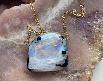 Moonstone Pendant Necklace In Gold Fill,  June Birthstone Jewelry