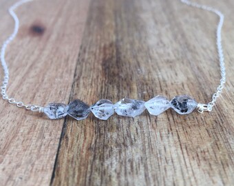 Herkimer Diamond Necklace - April Birthstone Necklace - Raw Diamond Necklace - Herkimer Diamond - Gift - April Birthstone Jewelry