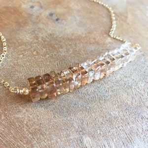 Gold Topaz Necklace , Imperial Topaz Pendant,November Birthstone Necklace, Champagne Topaz Necklace, Necklaces For Women, Gift For Women image 2