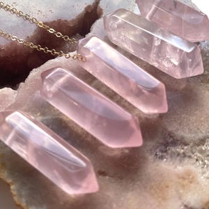 Rose Quartz Necklace, Pendant Necklace, Crystal Necklace, Jewelry For Women, Gift For Daughter
