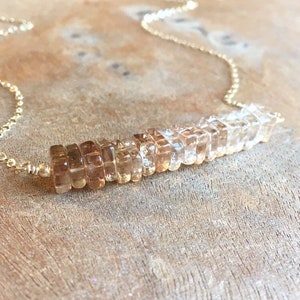 Gold Topaz Necklace , Imperial Topaz Pendant,November Birthstone Necklace, Champagne Topaz Necklace, Necklaces For Women, Gift For Women