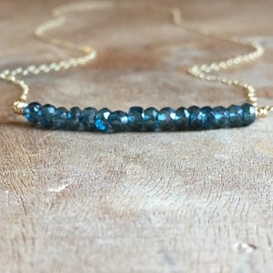 London Blue Topaz Necklace Topaz Gemstone Necklace December Birthstone Necklace Topaz Jewelry Silver or Gold image 9