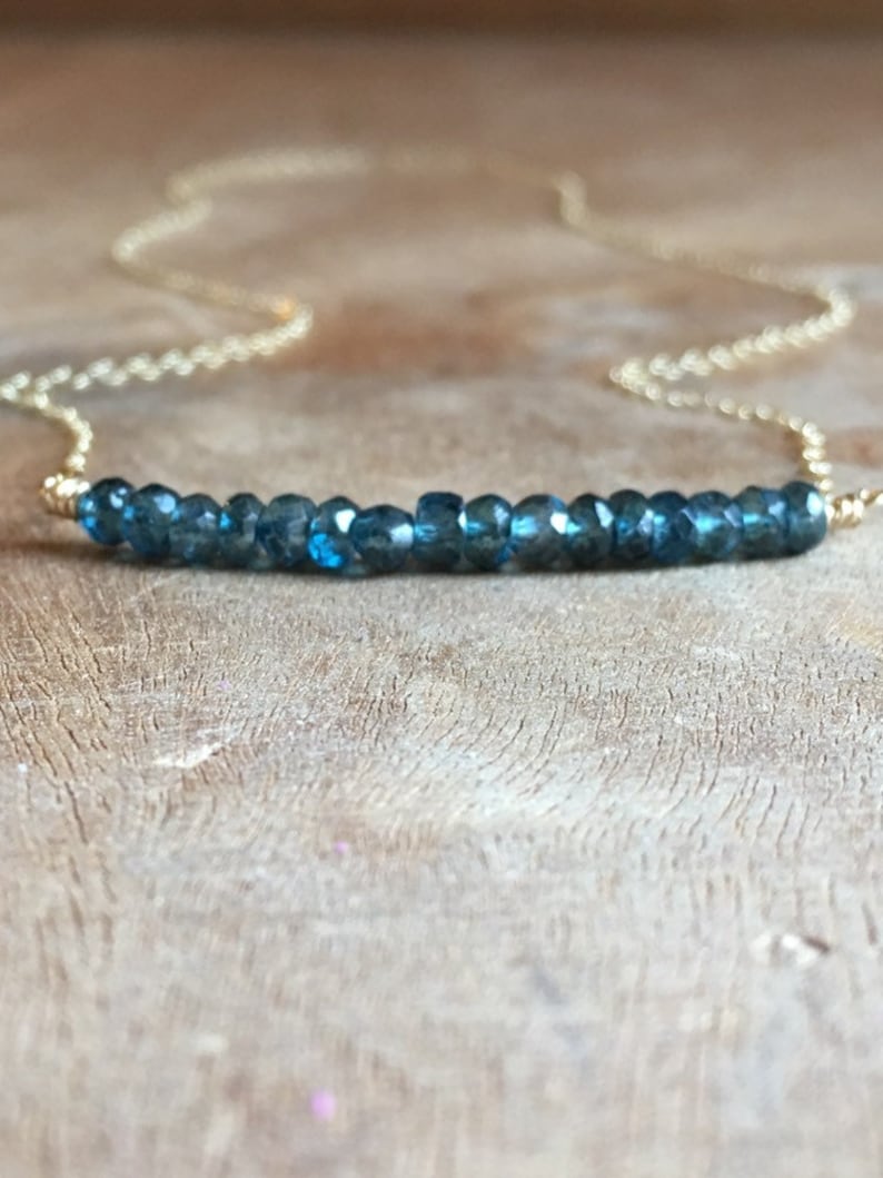 London Blue Topaz Necklace Topaz Gemstone Necklace December Birthstone Necklace Topaz Jewelry Silver or Gold image 9