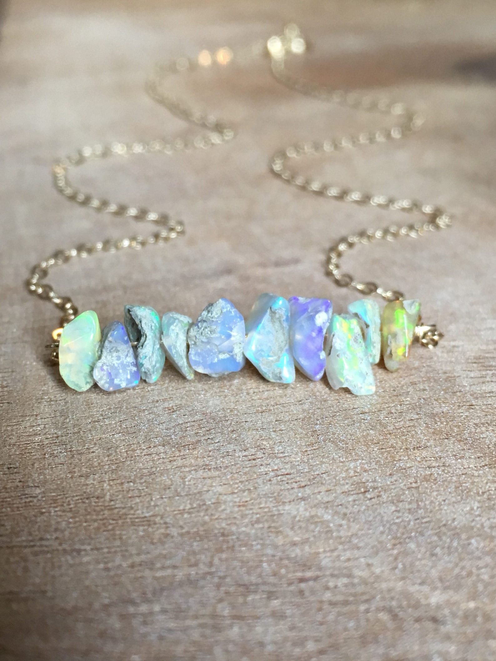 Raw Opal Necklace Opal Necklace Opal Jewelry Opal Raw - Etsy