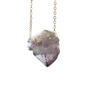 Amethyst Necklace Gold, February Birthstone Jewelry, Crystal Necklace, Purple Gemstone, Birthday Gift For Women, Necklace For Women