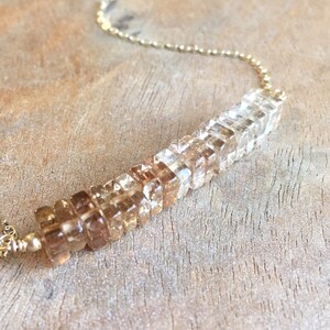 Gold Topaz Necklace , Imperial Topaz Pendant,November Birthstone Necklace, Champagne Topaz Necklace, Necklaces For Women, Gift For Women image 6