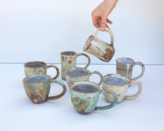 Tazza in ceramica,Tazza in argilla fatta a mano,Regalo per gli amanti del caffè,Casa Wabi Sabi,Stoviglie in gres,creato da un artista con 20 anni di esperienza, 220ml/8oz