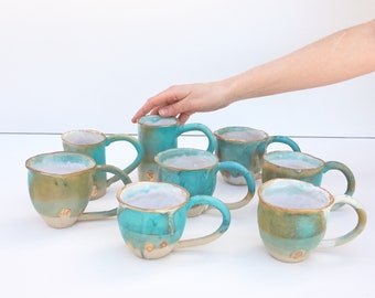 Tazza in ceramica,Tazza in argilla fatta a mano,Regalo per gli amanti del caffè,Casa Wabi Sabi,Stoviglie in gres,creato da un artista con 20 anni di esperienza, 220ml/8oz