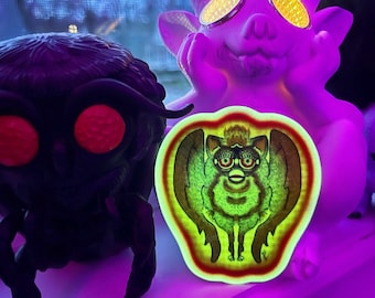 Furby Mothman "MothFurb" Glow in the Dark Sticker