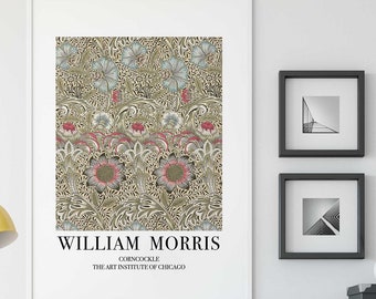 William Morris Corncockle Floral Art Print - Vintage Poster