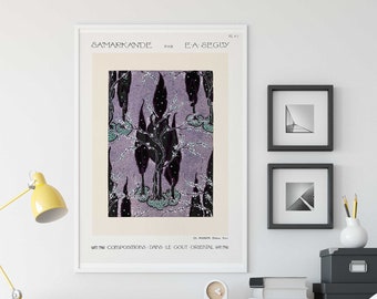 Emile-Allain Séguy Tree Art Print: Samarkande Pochoir Botanical Poster