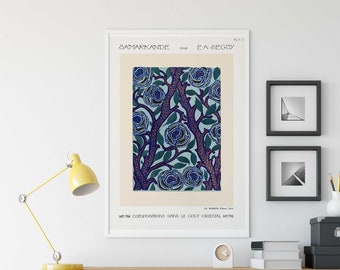 E.A. Séguy Floral Print | Samarkande Pochoir, Boho Wall Art