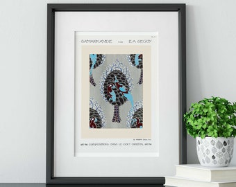 Émile-Alain Séguy Print | Samarkande Bird Pochoir, Boho Wall Art
