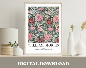 William Morris Floral Art Print | Cray Pattern Vintage Poster (Digital Download)