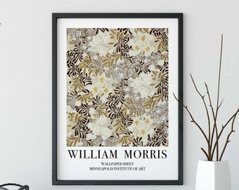William Morris Floral Art Print – Vintage Fabric Wallpaper Poster