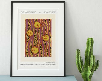 Flower Market Poster | E.A. Séguy Samarkande Print, Boho Home Decor