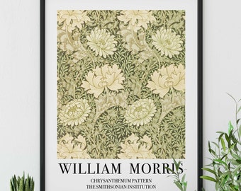 William Morris Chrysanthemum Art Print – Vintage Floral Poster