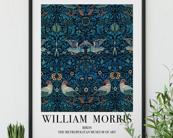 William Morris Bird Print – Vintage Floral Wall Art