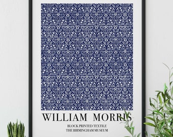 William Morris Floral Art Print | Vintage Block Print Poster
