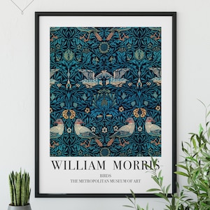 William Morris Birds Pattern Print - William Morris Poster for modern home, Floral Art Print, Vintage Poster, Bird Print, Vintage wallpaper