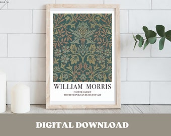 William Morris Floral Art Print | Flower Garden Pattern (Digital Download)