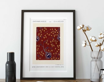 Émile-Alain Séguy Samarkande Flower Print: Oriental Style Botanical Wall Art