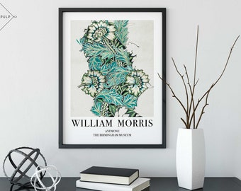 William Morris Anemone Art Print - Vintage Floral Poster