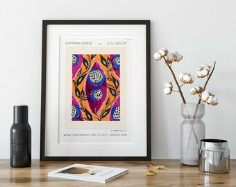 Samarkande Flower Pochoir Art Print | Emile-Allain Séguy, Boho Floral Decor