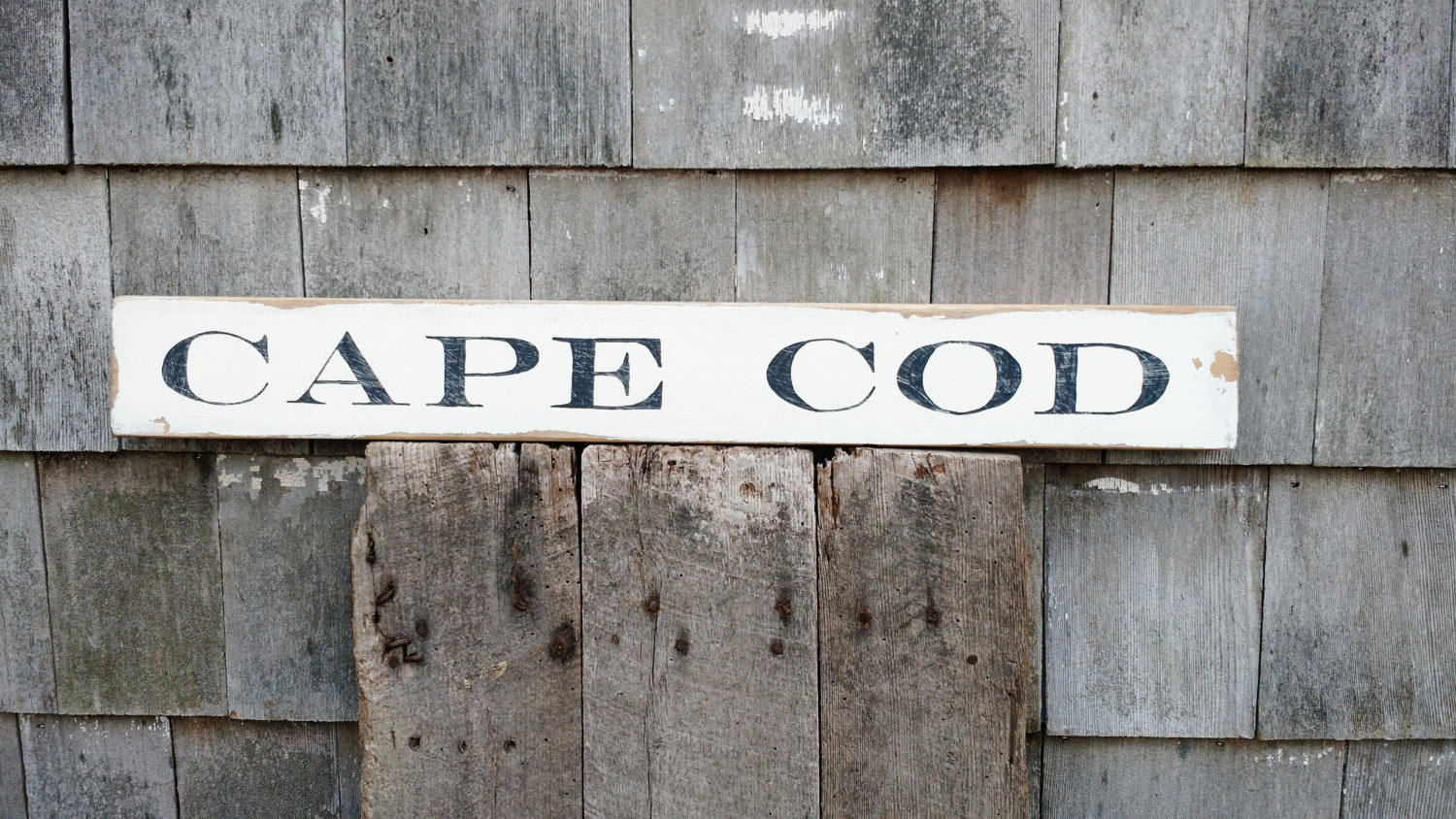 Classic Cape Cod sign hand-painted distressed shabby chic on | Etsy
