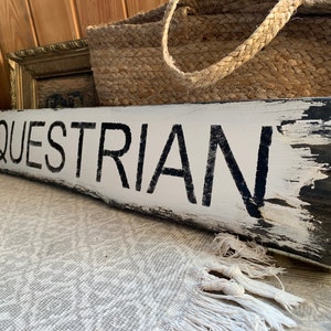 Enseigne équestre, décoration équestre, bois de grange, enseigne de cheval, décoration de cheval, enseigne rustique, équine, fait main, 38 x 6 po READY 2 SHIP