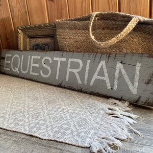 Enseigne équestre, décoration équestre, bois de grange, enseigne de cheval, décoration de cheval, enseigne rustique, équine, fait main, 38 x 6 po READY 2 SHIP