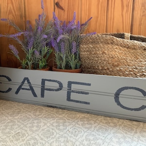 Cape Cod Mass sign on rustic unique bead board barn wood handmade 36&quot; x 5&quot; READY 2 SHIP