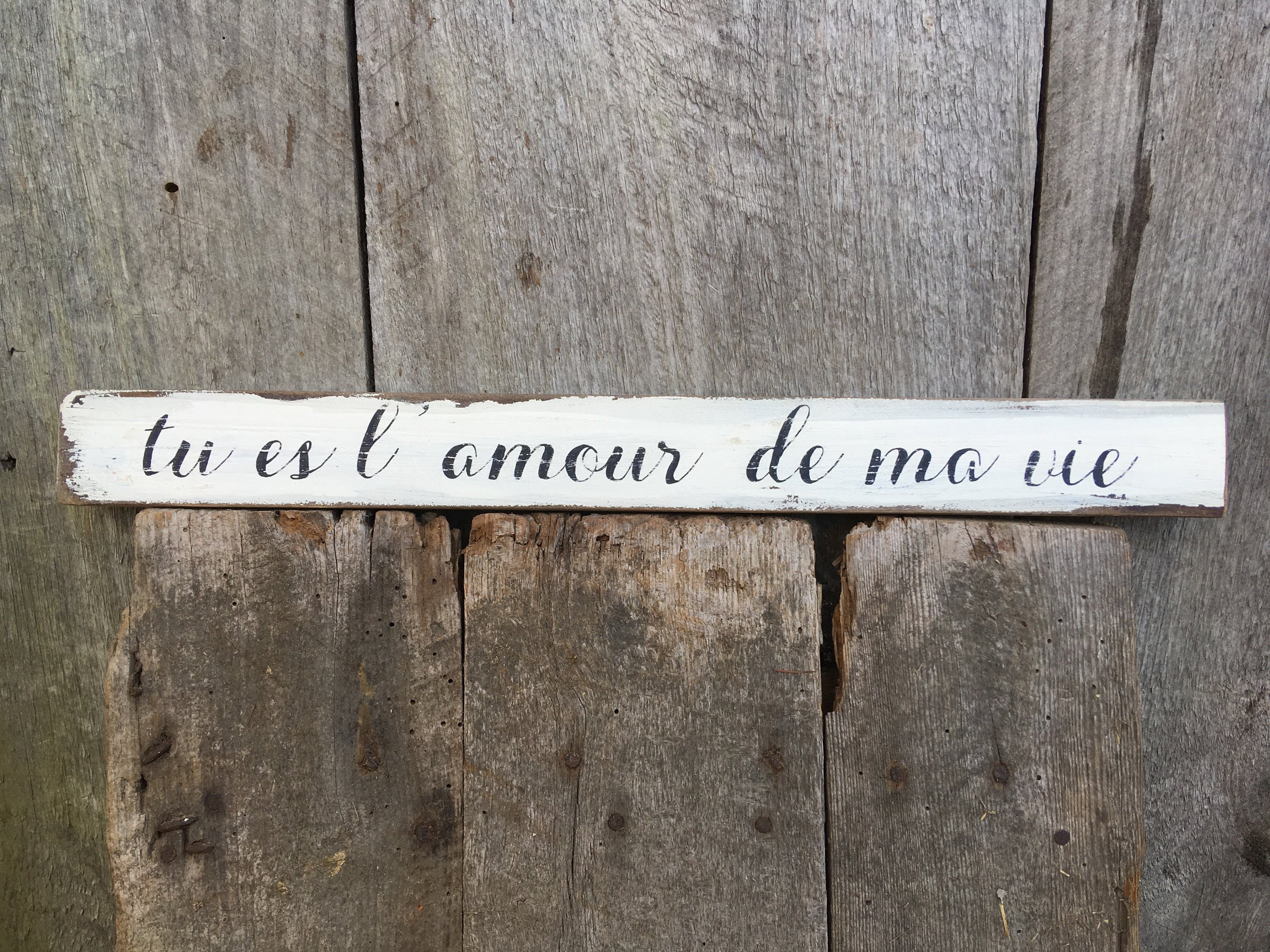 Tu Es L Amour De Ma Vie French Wood Sign Saying You Etsy Uk