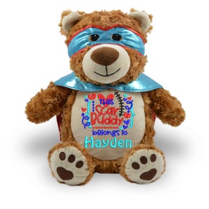 Personalized Stuffed Animal, Heart Warrior, Scar Buddy