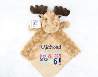 personalized animal blanket, new baby gift, baby lovey, animal lovey, personalized lovey security blanket