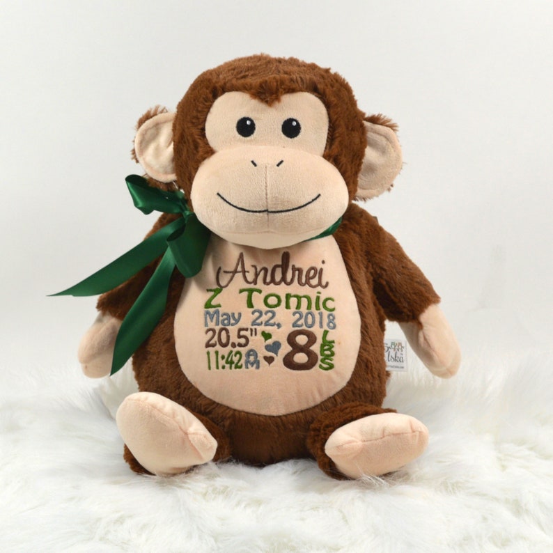 personalized monkey stuffed animal