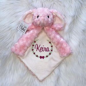 personalized animal blanket, new baby gift, baby lovey, animal lovey, personalized lovey security blanket
