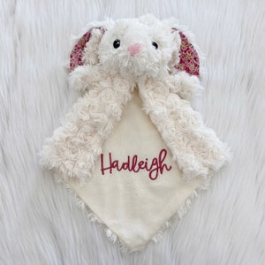 Personalized lovey blanket, animal blanket, baby lovey, personalized lovey security blanket