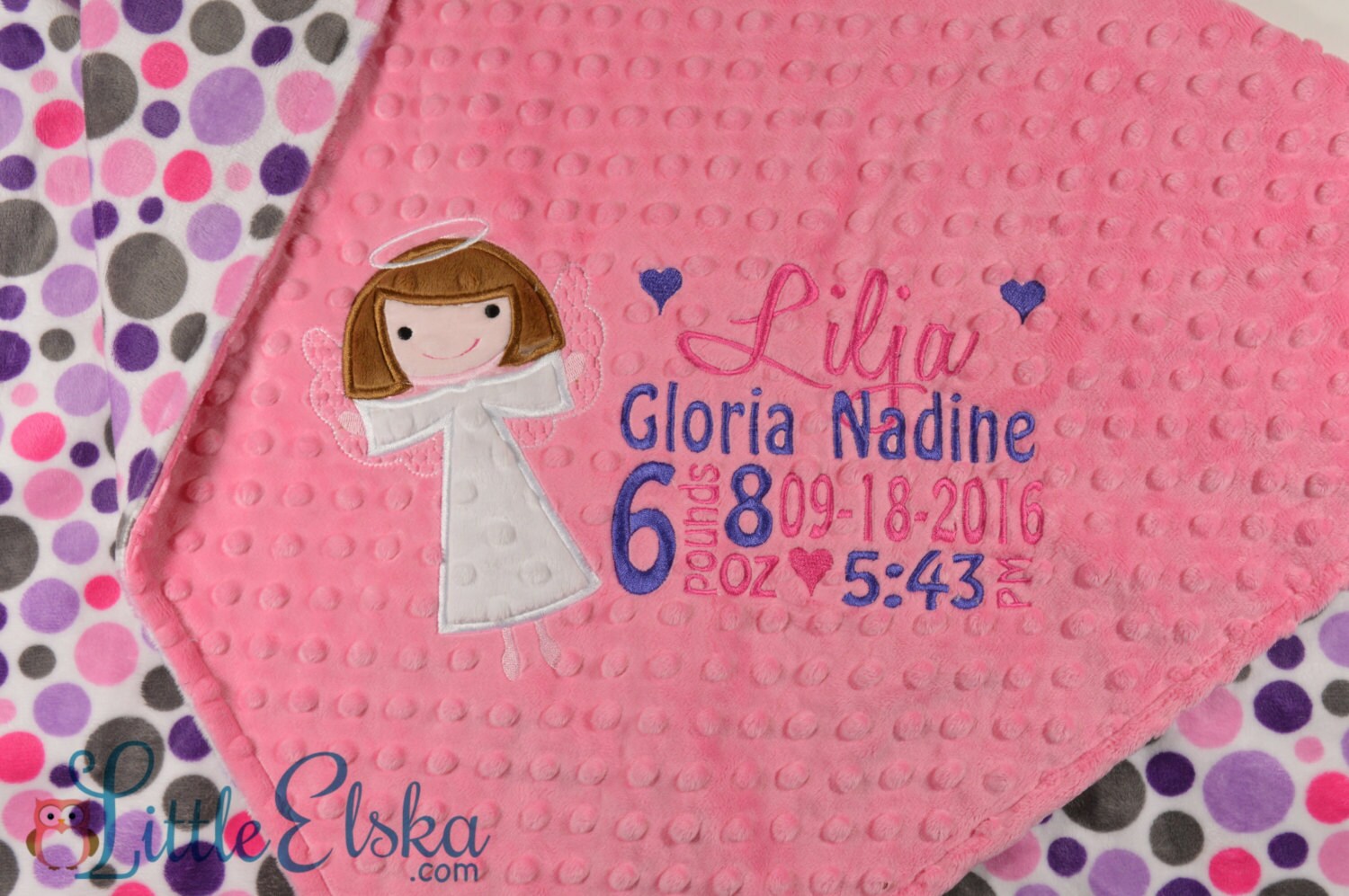 Angel Blanket Personalized Angel Blanket Personalized Birth Etsy