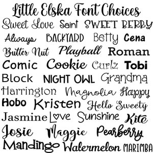 May include: A black and white image displaying a variety of font choices. The text includes phrases like "Sweet Love," "Cookie," and "Happy." The words are in different styles, showcasing the versatility of the fonts.