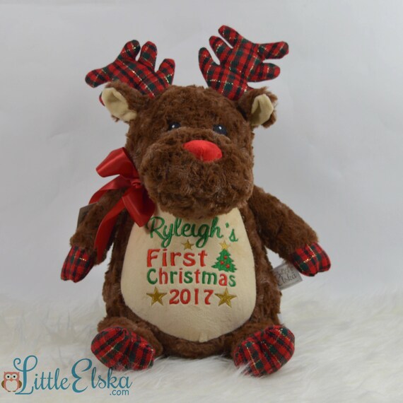 baby's first christmas stuffed animal