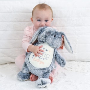 Personalized Stuffed Animal, Personalized Bunny, Birth Stat Animal, Embroidered Stuffed Animal, Birth Announcement, Embroidered Animal