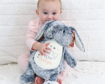 Personalized Stuffed Animal, Personalized Bunny, Birth Stat Animal, Embroidered Stuffed Animal, Birth Announcement, Embroidered Animal