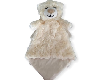Personalized lovey blanket, animal blanket, baby lovey, personalized lovey security blanket, ANGEL BEAR LOVEY