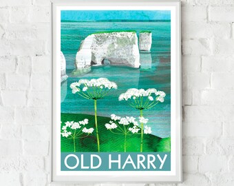 Old Harry Rocks, Purbeck, Dorset Art Print