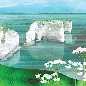 Old Harry Rocks, Purbeck, Dorset Grußkarte