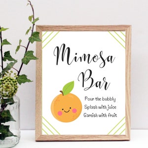 Little Cutie Baby Shower Mimosa Bar, Little Cutie Shower Game, Little Cutie Orange Shower, Little Cutie Baby Shower, Citrus Baby Shower