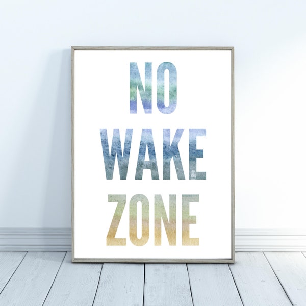 No Wake Zone Surf Digital Download, Surf Nursery, Beach Nursery Art, Beach Surf Print, Boys Surf Art, Woody Car Watercolor, DIGITAL DOWNLOAD